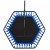 Trampolina fitness z uchwytem i cichymi gumami bungee