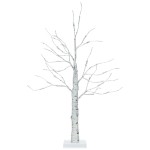 Drzewko lampka 60 cm imitacja brzozy ze światełkami LED