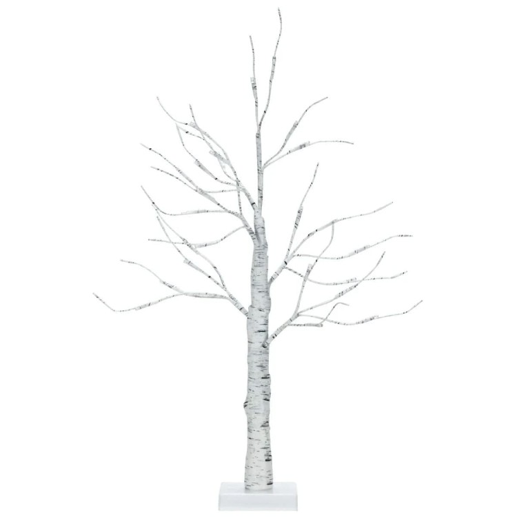 Drzewko lampka 60 cm imitacja brzozy ze światełkami LED