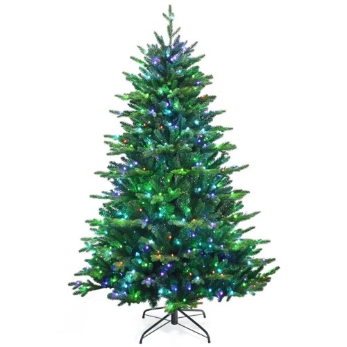 Sztuczna choinka 180 cm z lampkami LED sterowanymi aplikacją