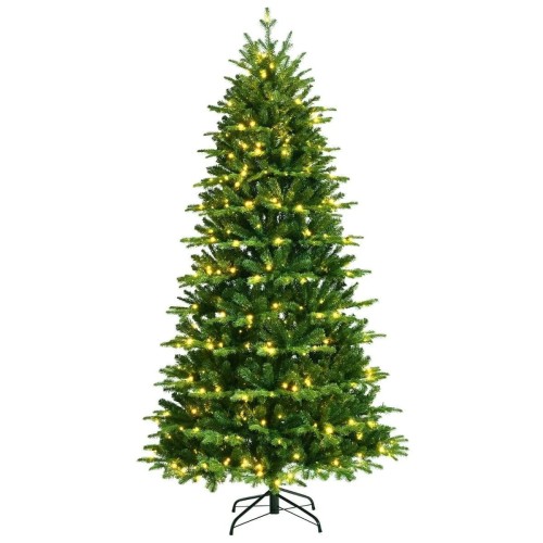 Sztuczna wąska choinka 180 cm z lampkami LED