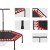 Trampolina fitness z uchwytem i cichymi gumami bungee