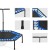 Trampolina fitness z uchwytem i cichymi gumami bungee