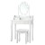 Toaletka z owalnym lustrem 360° z oświetleniem LED i taboretem