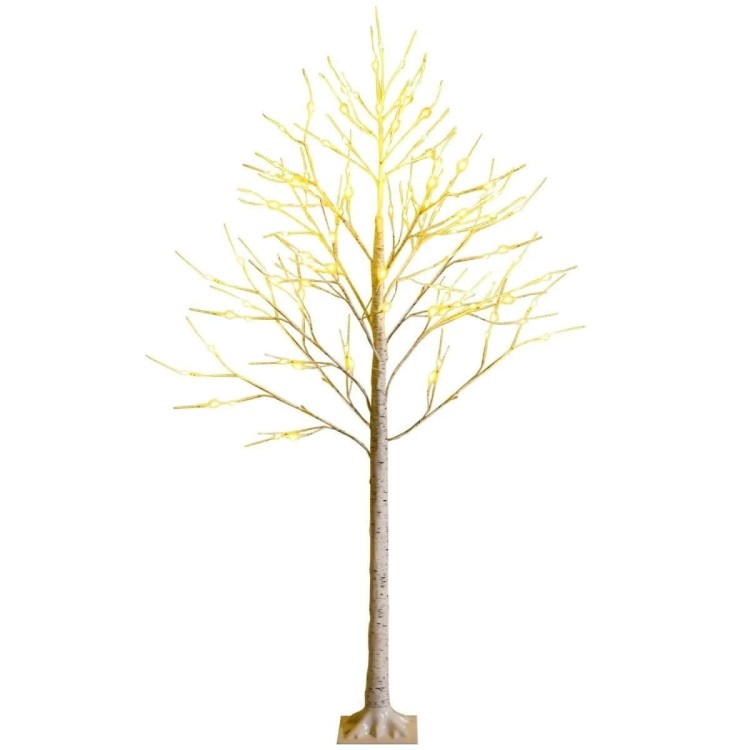 Drzewko lampka 180 cm imitacja brzozy ze światełkami LED