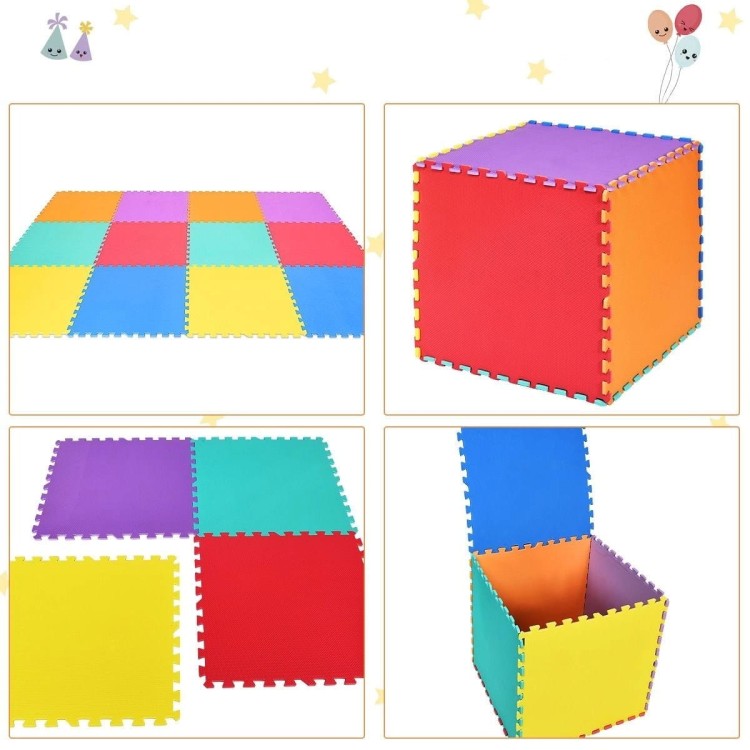 Kolorowa mata piankowa puzzle dla dzieci 12 elementów