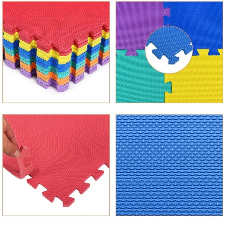 Kolorowa mata piankowa puzzle dla dzieci 12 elementów