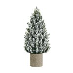 Mini choinka na biurko 47 cm przyprószona śniegiem