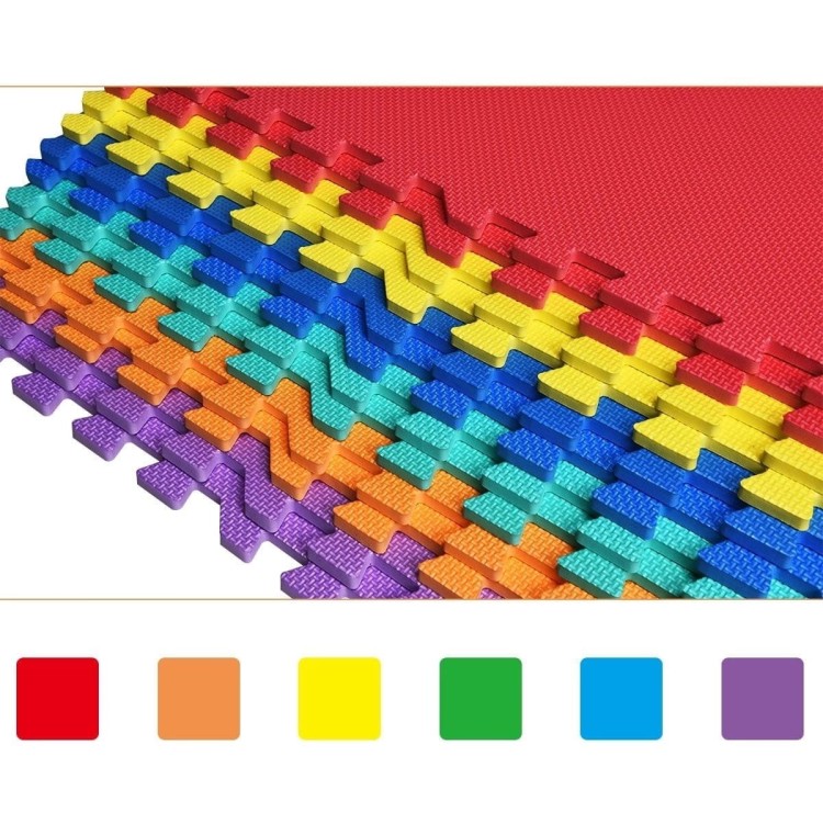 Kolorowa mata piankowa puzzle dla dzieci 12 elementów