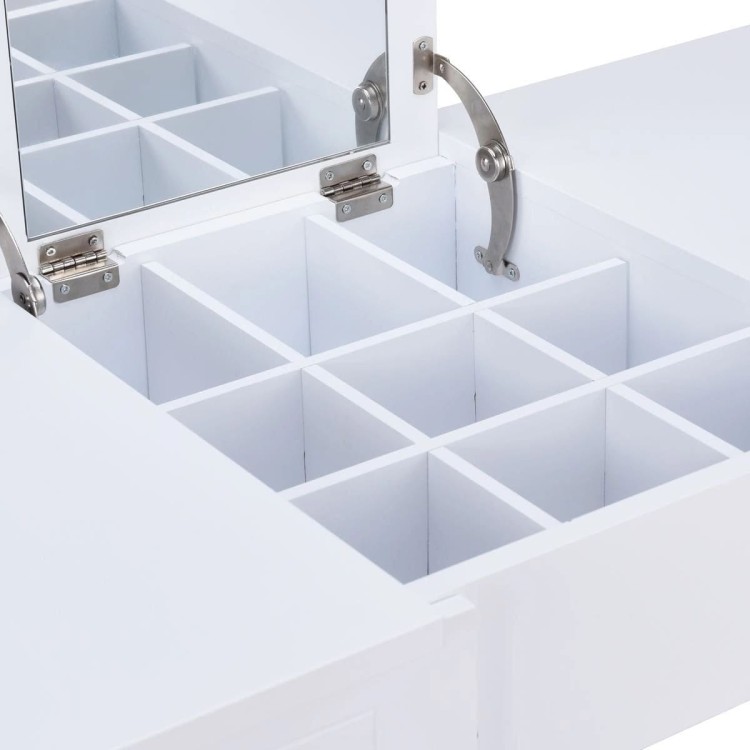 Toaletka ze składanym lustrem i szufladami 2w1 112 x 48 x 82