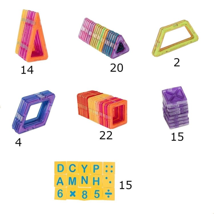 Magnetyczne klocki edukacyjne dla dzieci 77 elementów