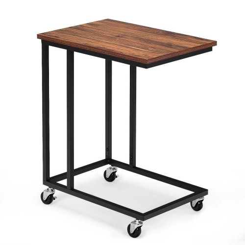 Stolik boczny pod laptopa w stylu industrialnym z kółkami