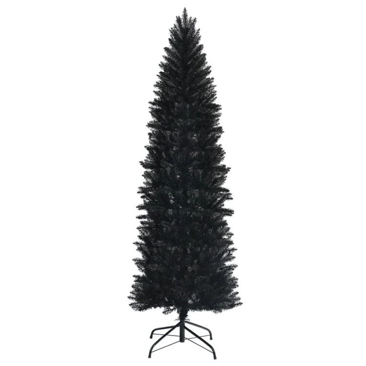 Unikalna sztuczna choinka 180 cm czarna wąska