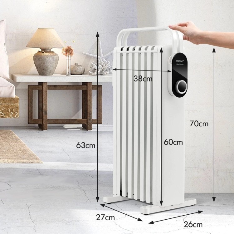 Grzejnik olejowy 1500W z kółkami