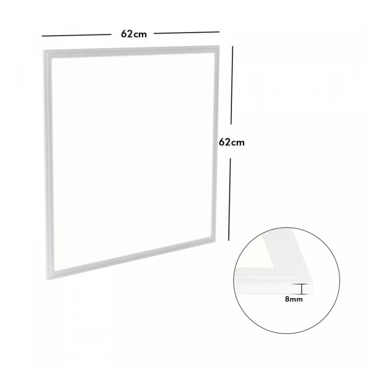 Lampa LED wisząca panelowa 62 x 62 x 0,8 cm