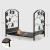 Stalowa półka na drewno kominkowe 48 x 34 x 41cm