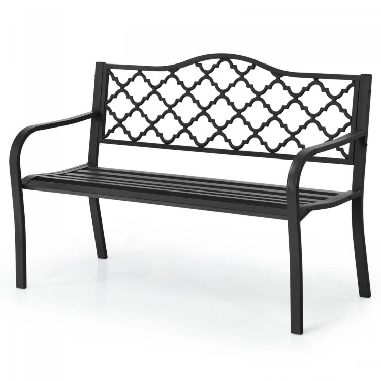 Ławka ogrodowa parkowa 128 x 52 x 82,5 cm