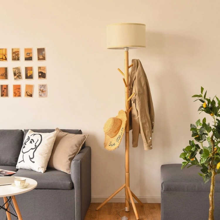 Lampa stojąca podłogowa Wieszak 2w1 185cm