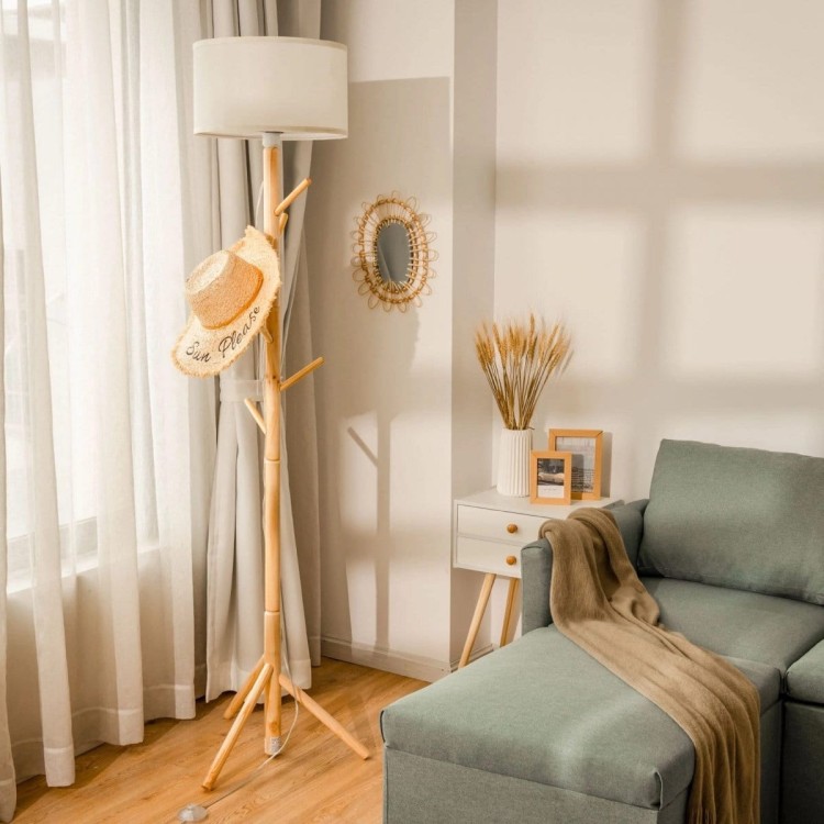 Lampa stojąca podłogowa Wieszak 2w1 185cm