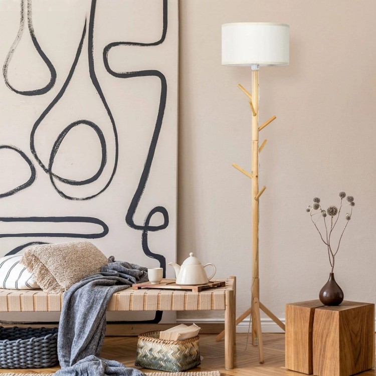 Lampa stojąca podłogowa Wieszak 2w1 185cm
