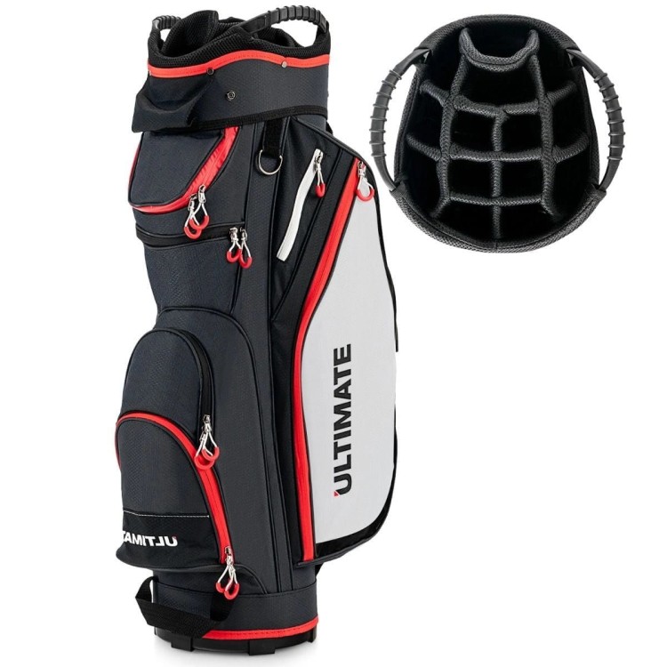 Torba golfowa z zapinanymi na zamek przegródkami i kieszonką termoizolacyjną