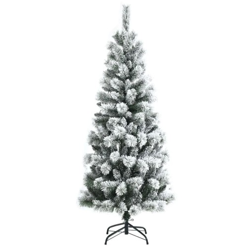 Ośnieżona choinka sztuczna 180 cm z lampkami LED