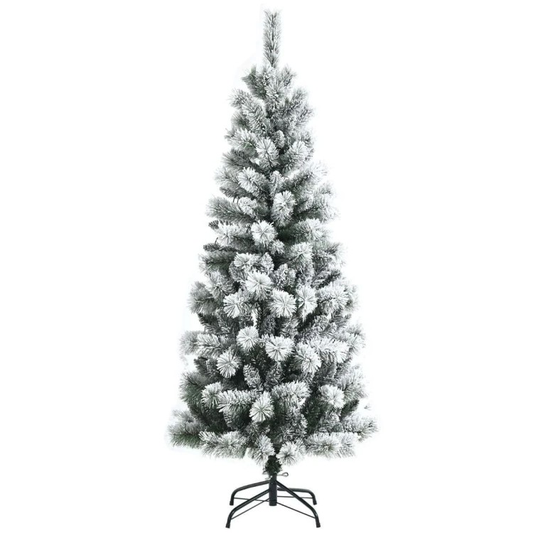 Ośnieżona choinka sztuczna 180 cm z lampkami LED