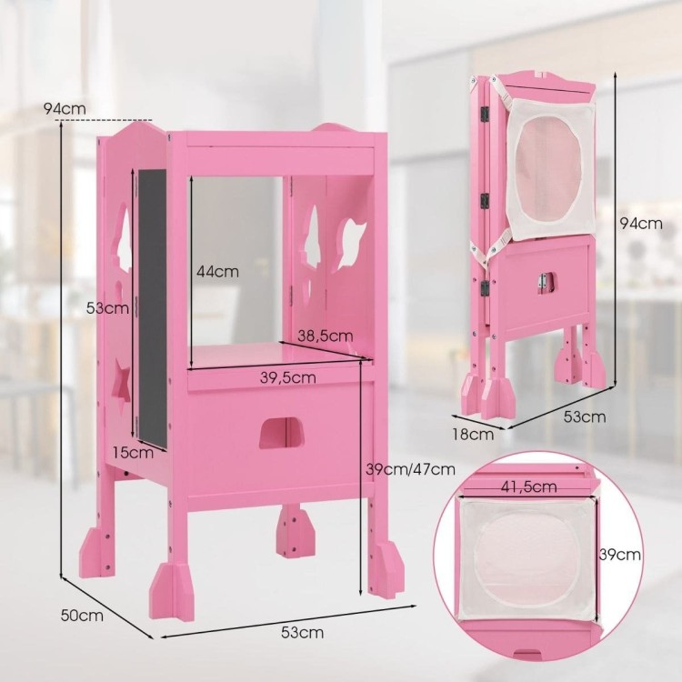 Dziecięcy podest ze stopniem 53 x 50 x 94 cm