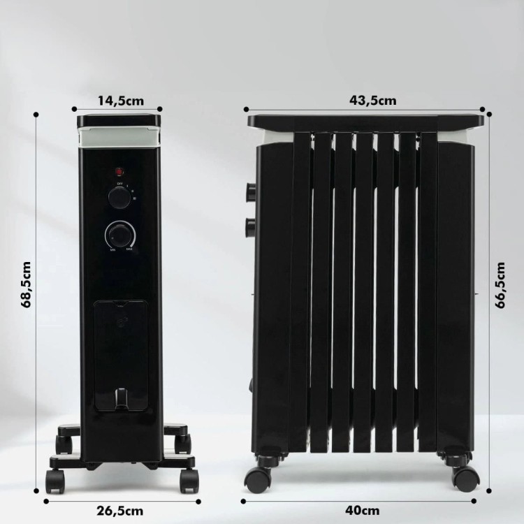 Grzejnik olejowy 1500W z kółkami