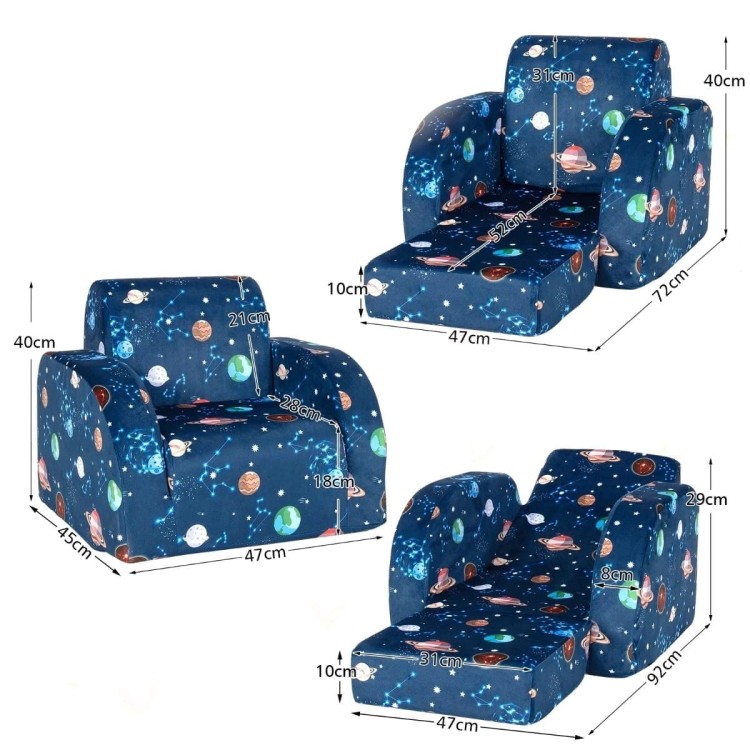 Rozkładana sofa dla dzieci 2-w-1