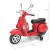 Skuter elektryczny Vespa dla dzieci 6 V LED