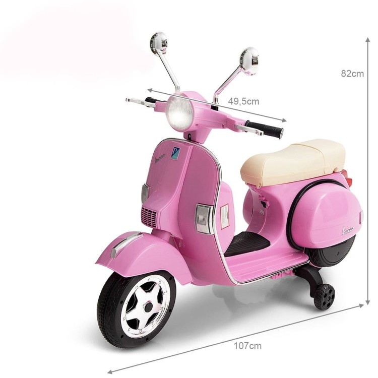 Skuter elektryczny Vespa dla dzieci 6 V LED