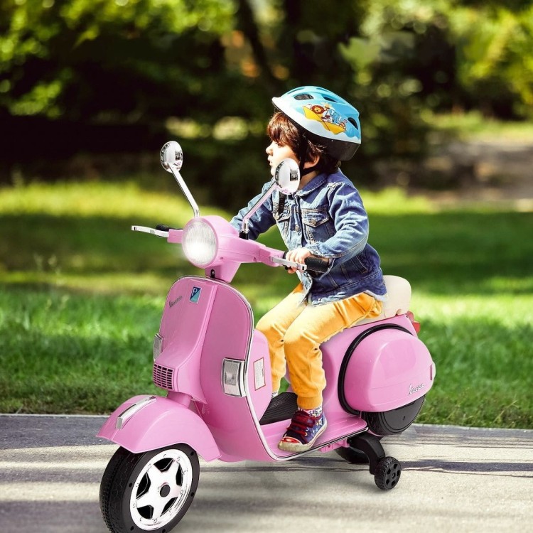 Skuter elektryczny Vespa dla dzieci 6 V LED