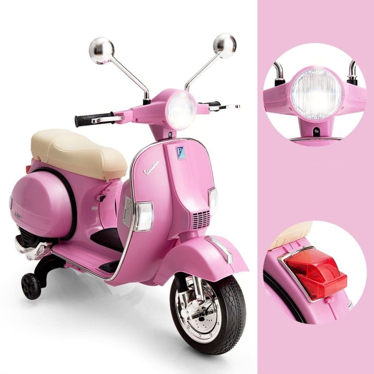 Skuter elektryczny Vespa dla dzieci 6 V LED