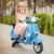 Skuter elektryczny Vespa dla dzieci 6 V LED