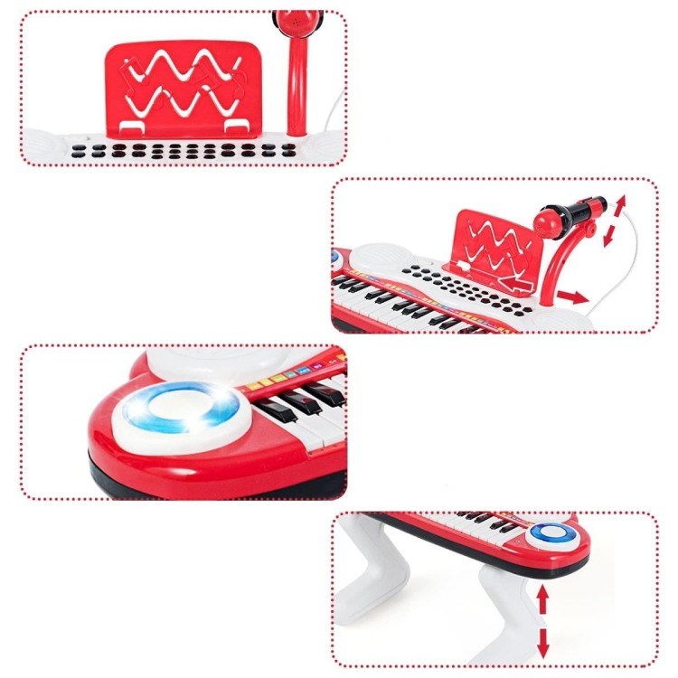 Pianino dla dzieci z mikrofonem i muzyką
