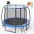 Trampolina ogrodowa z siatką i obręczami do koszykówki