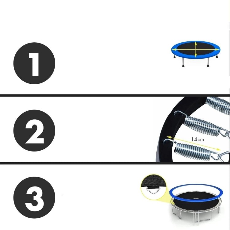 Mata do trampoliny 387cm z metalowymi haczykami