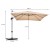 Parasol z podstawą krzyżową i aluminiowym słupkiem 295 x 295 x 272 cm