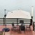 Parasol z podstawą krzyżową i aluminiowym słupkiem 295 x 295 x 272 cm