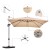 Parasol z podstawą krzyżową i aluminiowym słupkiem 295 x 295 x 272 cm