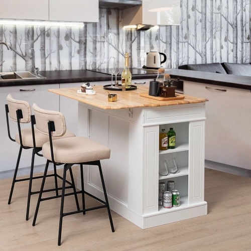 Wyspa kuchenna z rozkładanym blatem 120 x 61 x 92 cm