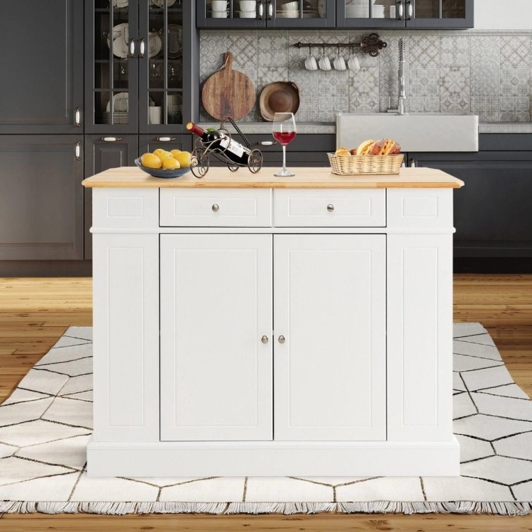Wyspa kuchenna z rozkładanym blatem 120 x 61 x 92 cm
