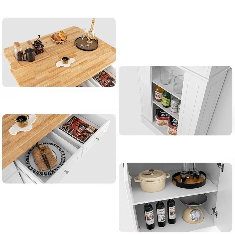 Wyspa kuchenna z rozkładanym blatem 120 x 61 x 92 cm