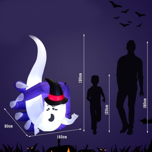 Dekoracja dmuchana Halloween LED duszek