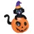 Dekoracja dmuchana Halloween LED dynia z kotem