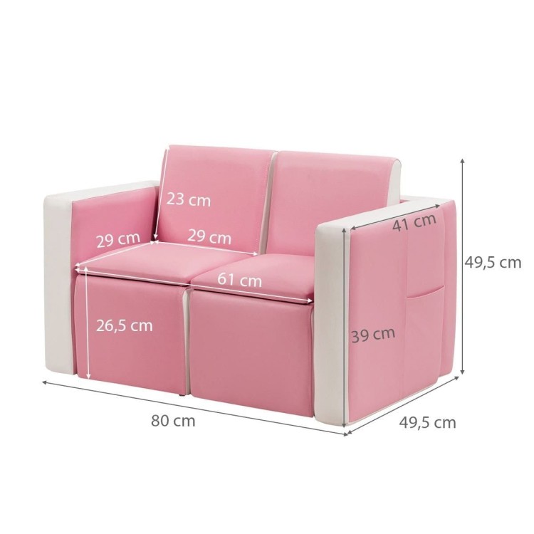 Sofa dziecięca z funkcja stołu