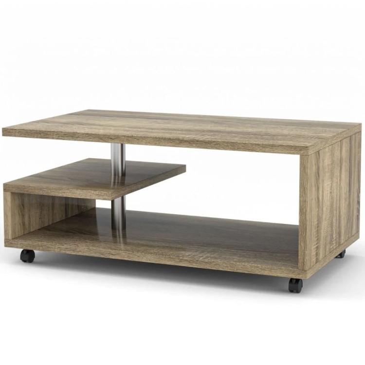 Drewniany stolik kawowy do salonu 105 x 60 x 46 cm