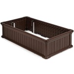 Prostokątna skrzynia ogrodowa HDPE 122 x 60 x 30 cm
