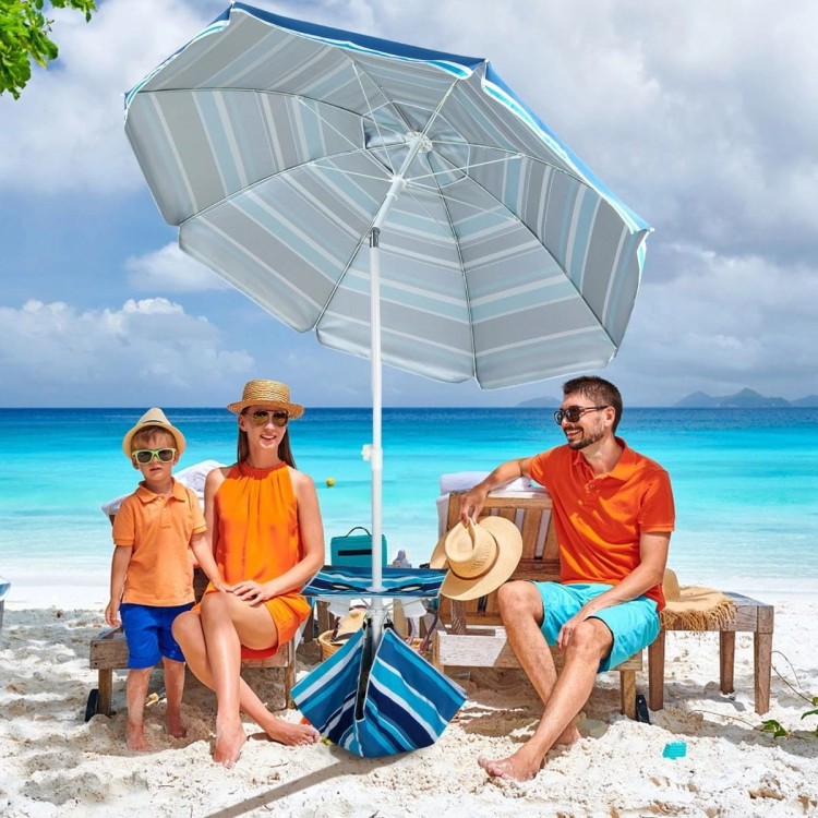 Parasol plażowy ze stolikiem 176 x 196